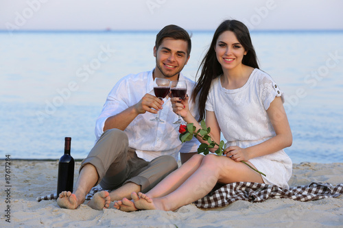 Romantic date of young coup...