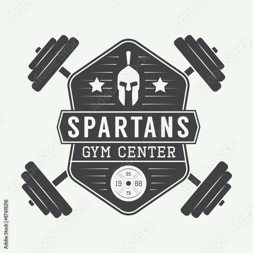 Gym logo in vintage style.