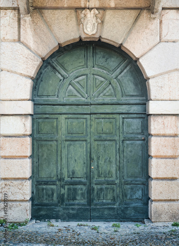 carved wooden portal