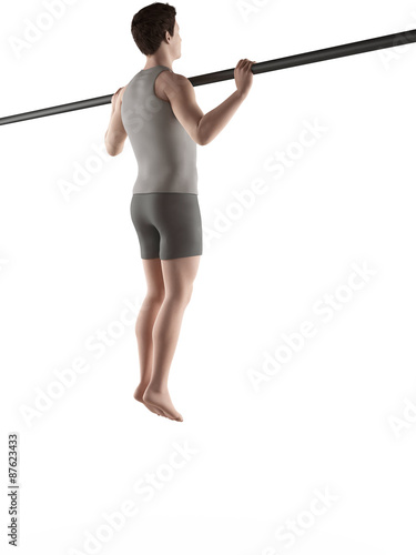 exercise illustration - wide grip pull ups