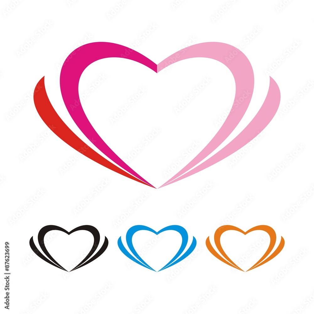 Logo Love Vector Editable