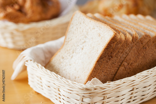 sliced whole wheat bread in basket