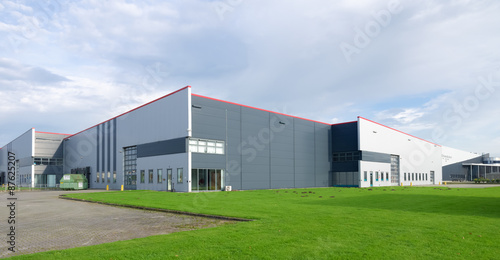 Valokuvatapetti large industrial warehouse