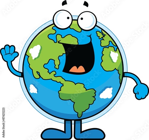 Cartoon Earth Happy