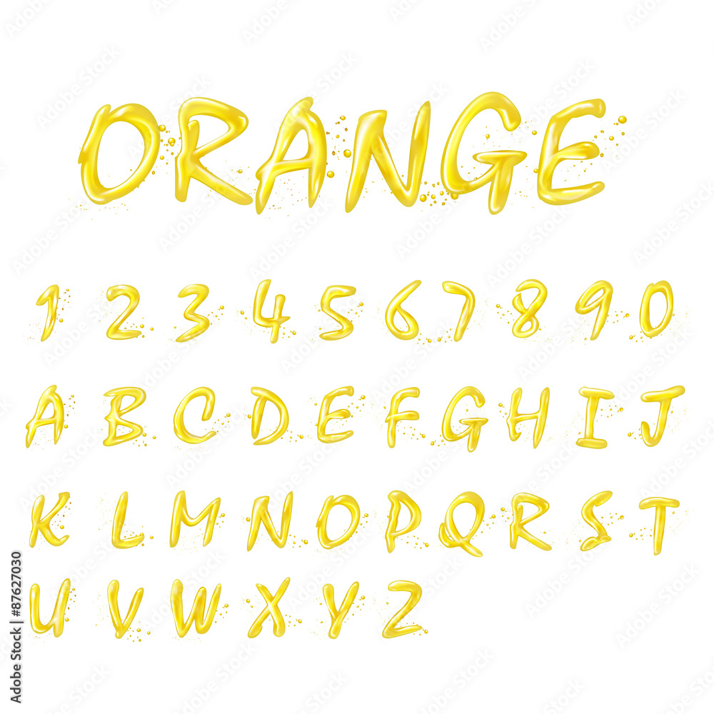 liquid orange alphabets and numbers collection liquid orange alphabets and numbers collection