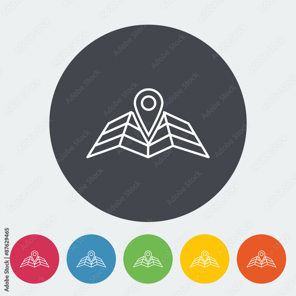 Obraz premium Map pointer