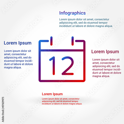 Set of infographic template layouts. Flow chart secuence photo