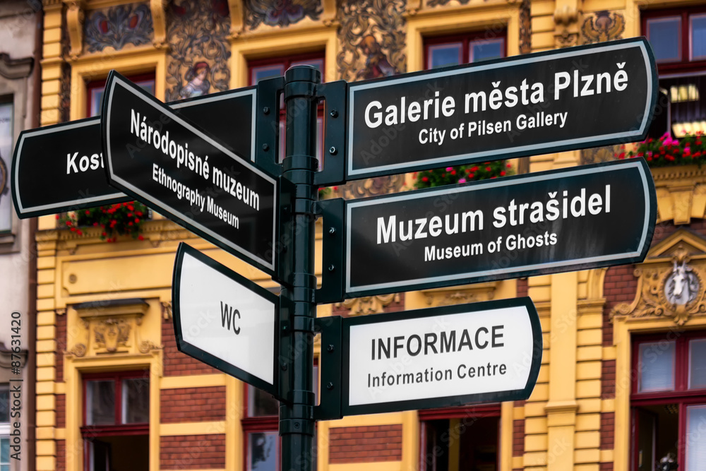 Pilsen Kulturhauptstadt 2015 Schilder Wegweiser
Pilsen Kulturhauptstadt 2015 Schilder Wegweiser