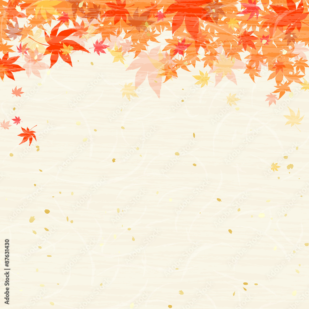 紅葉 もみじ 秋 和紙風 紅葉 もみじ 秋 和紙風