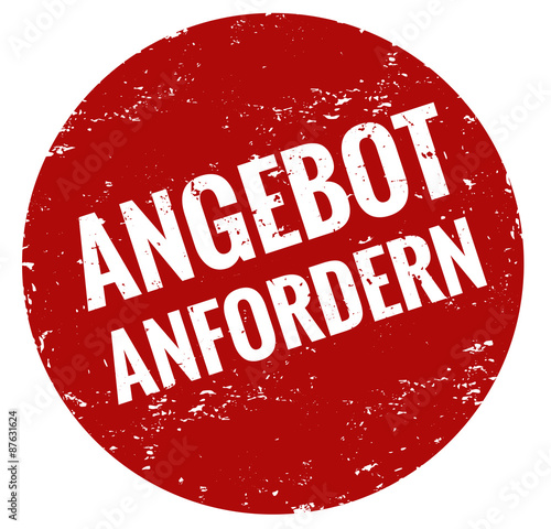 Angebot anfordern Stempel rot grunge button