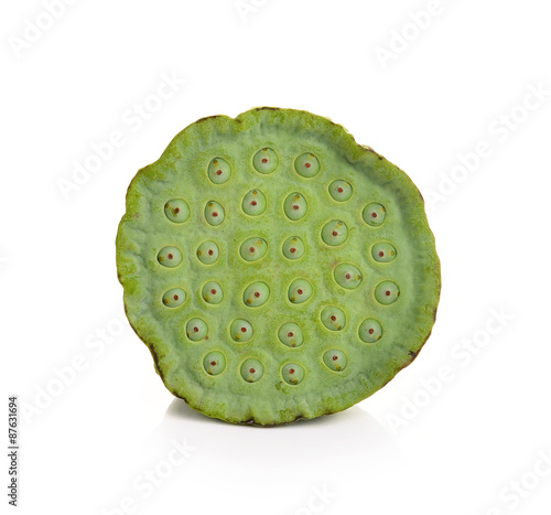 Lotus seed isolate White background photo