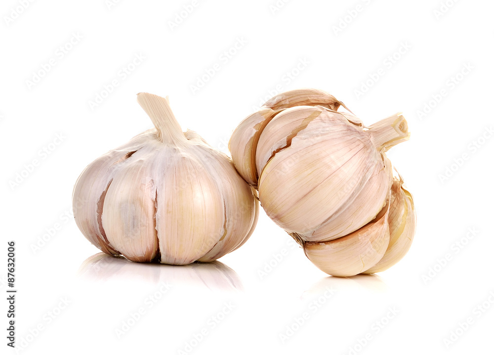 garlic isolated on white background garlic isolated on white background