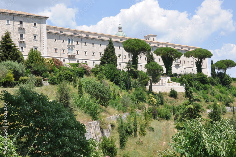 Benedictine Cloister Monte Cassino in Italy