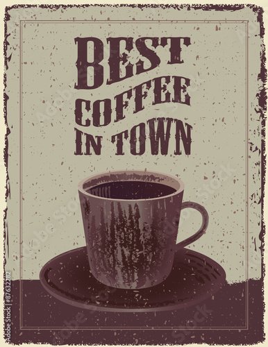 Fotografie Retro-Vintage Coffee Poster