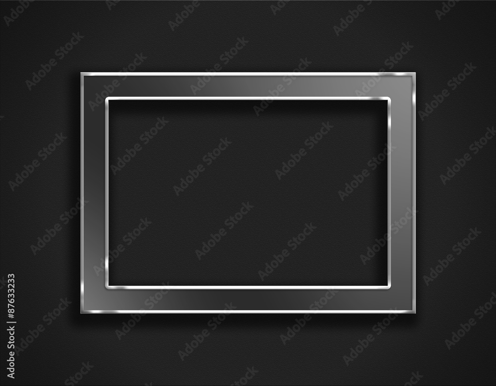 Black frame on black background Black frame on black background