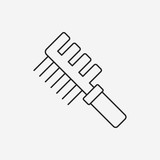 pet brush line icon