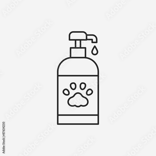 pet shampoo line icon
