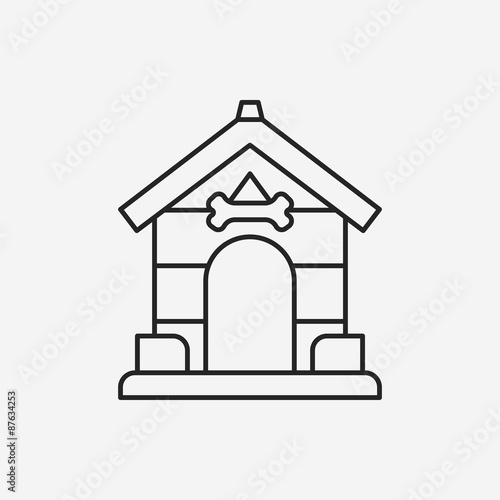 dog house line icon