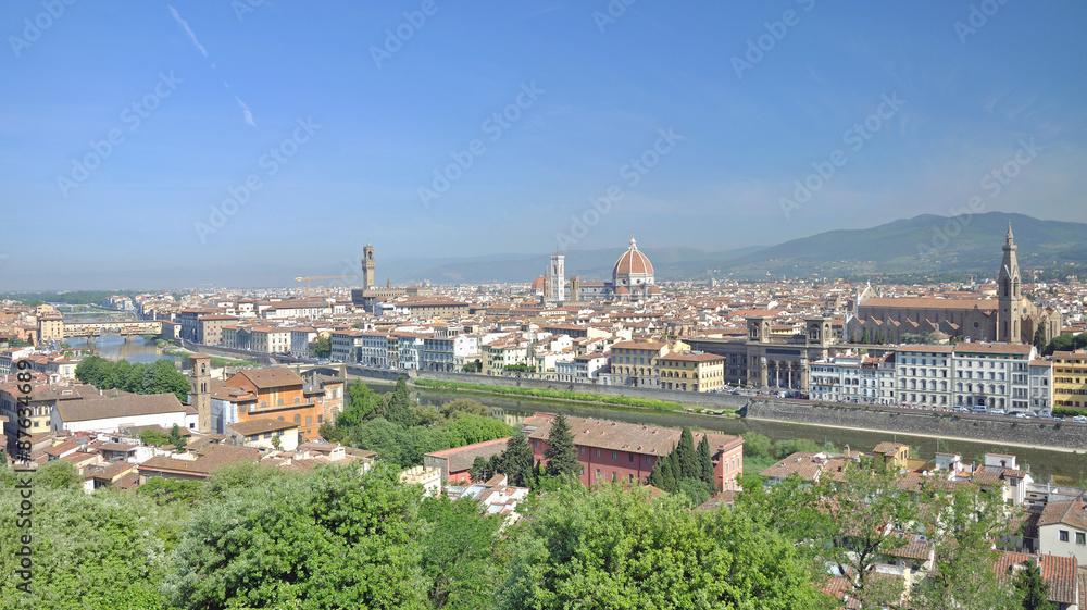 Blick auf Florenz von der berühmten Piazzale Michelangelo aus