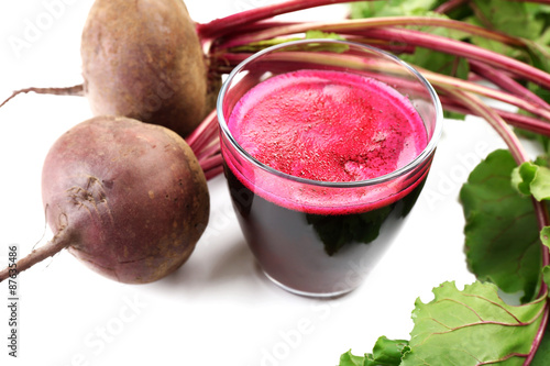 Fresh beet juice, closeup
