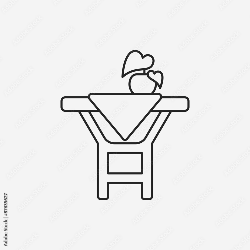 desk table line icon desk table line icon