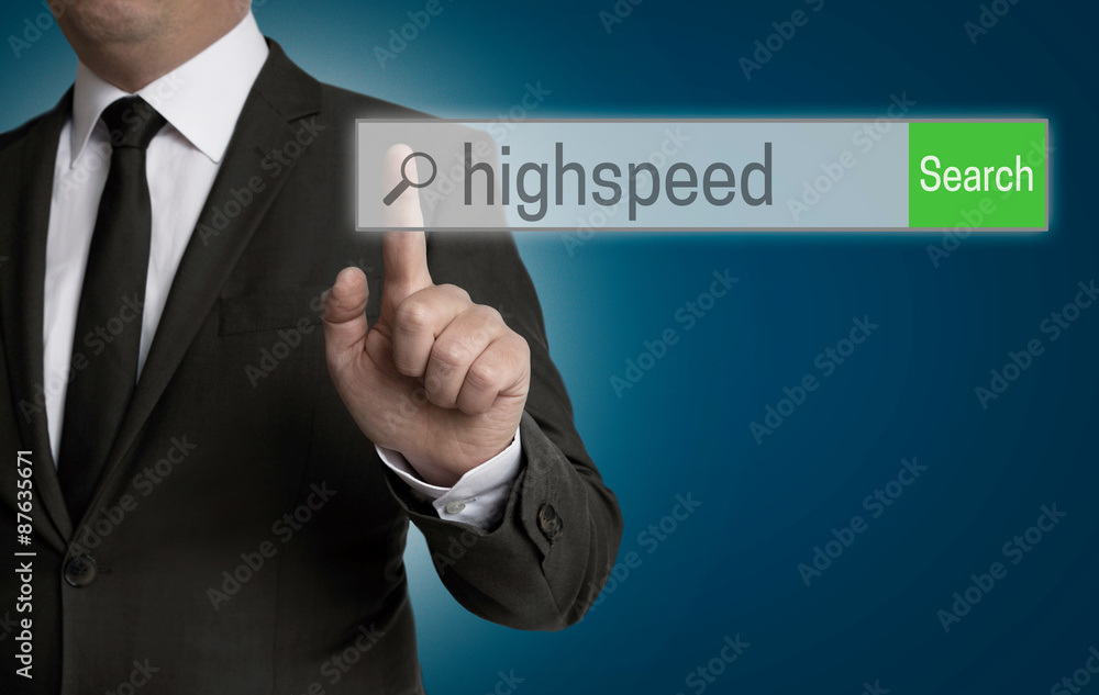 highspeed internet browser is operated by businessman highspeed internet browser is operated by businessman