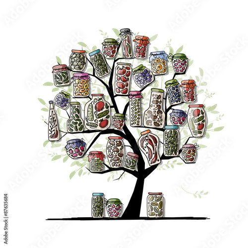 Art tree with pickle jars for your design