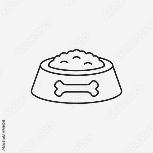 pet dog food line icon