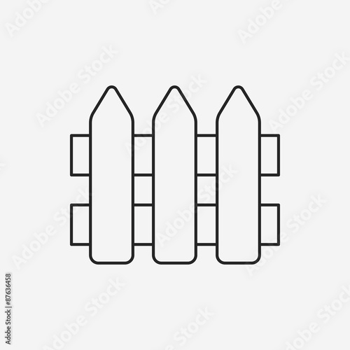 garden fence line icon