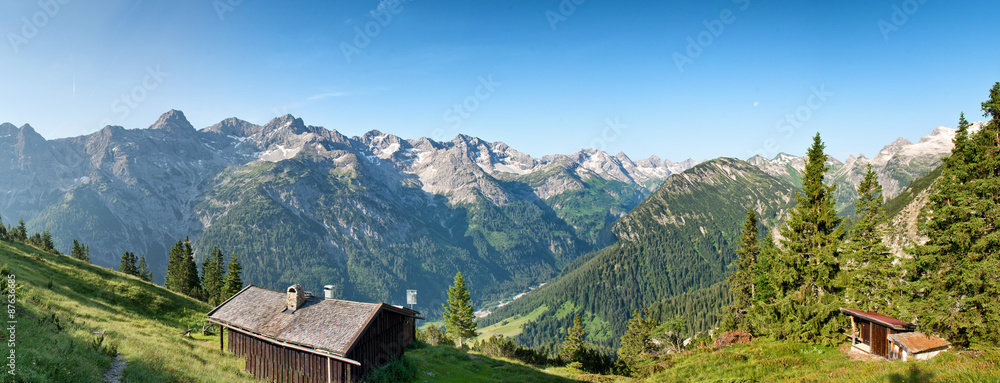 Scenic alpine panorama near Hochvogel, Germany