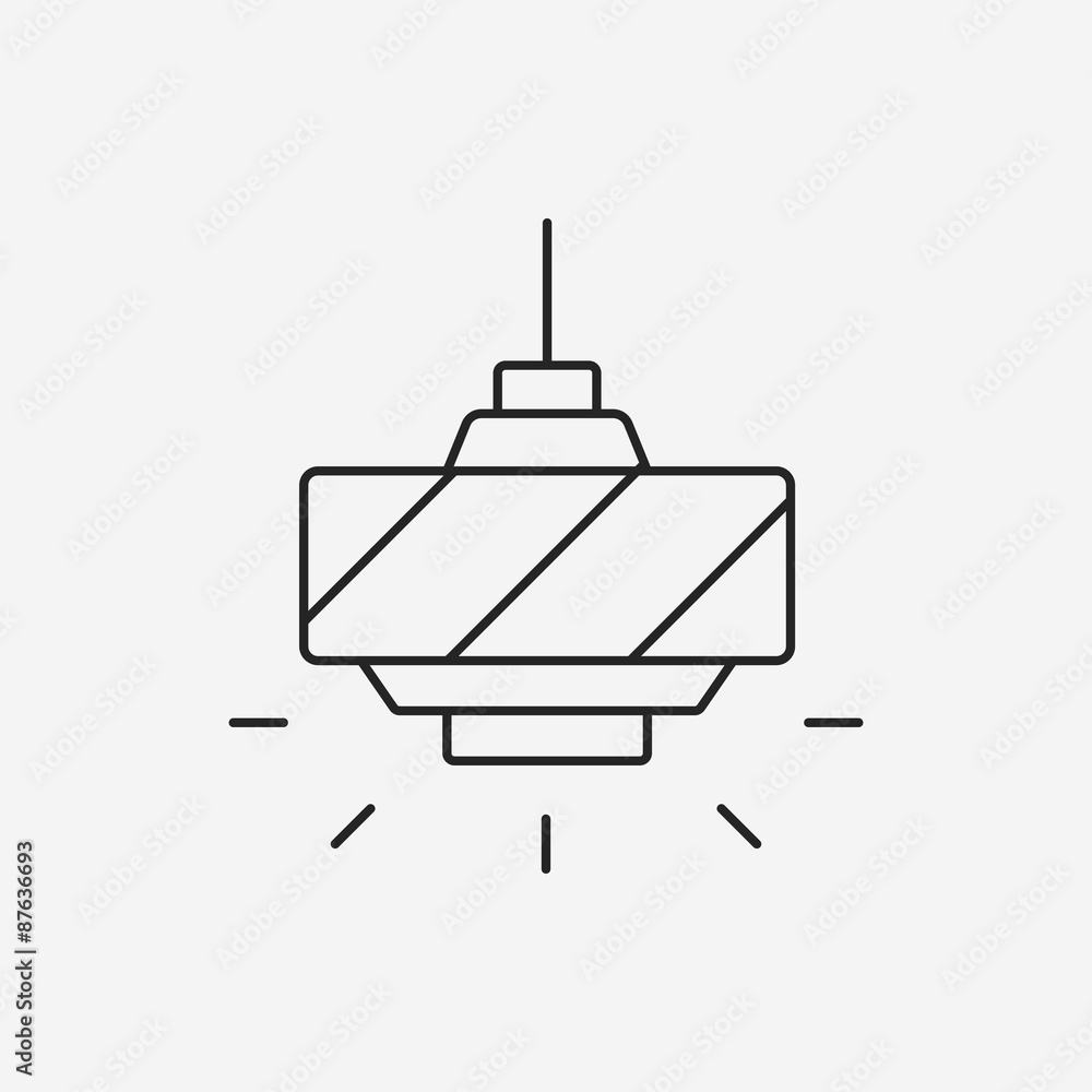 Fototapeta premium lamp line icon