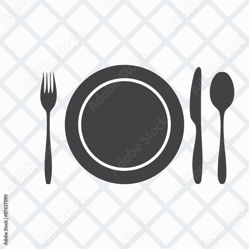 plate, knife, fork, spoon
