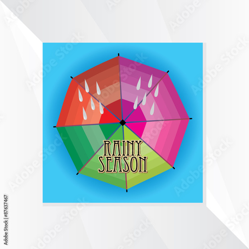 monsoon season concept vector illustration 
