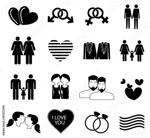 Homosexual icons set