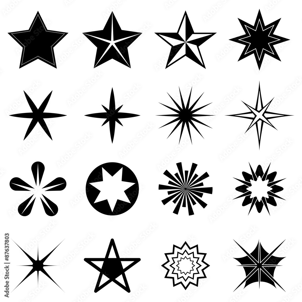 Obraz premium Stars icons set