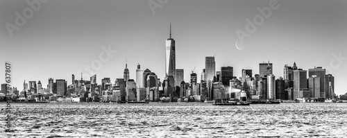 New York City Manhattan downtown skyline #87637807