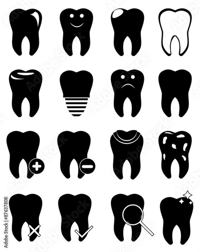 Teeth icons set