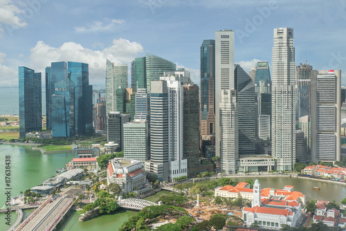 Singapore Skyline. Singapore`s business district. photo