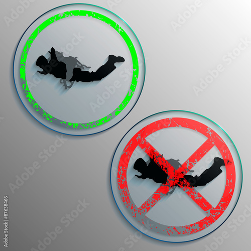 illustration Rope Jumping,skydiving
