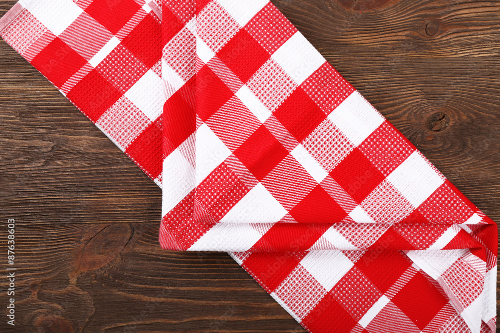 Obraz premium Napkin on wooden background