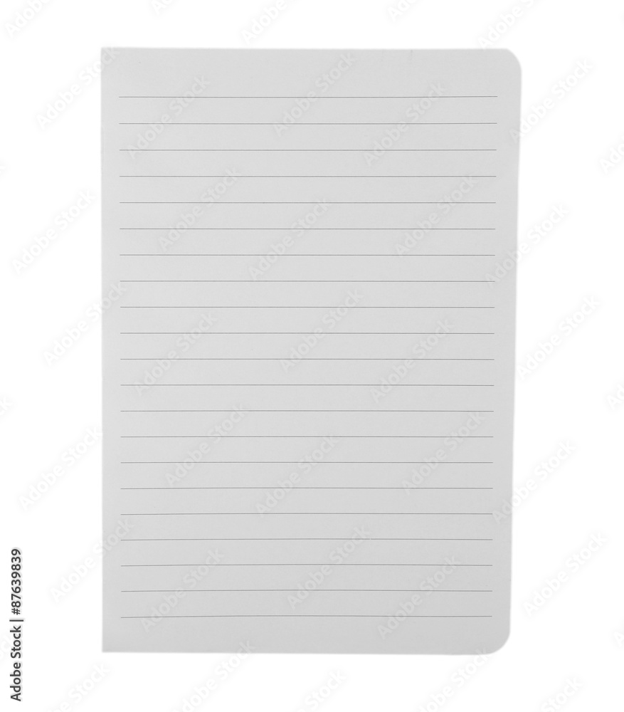 Sheet of paper isolated on white Sheet of paper isolated on white