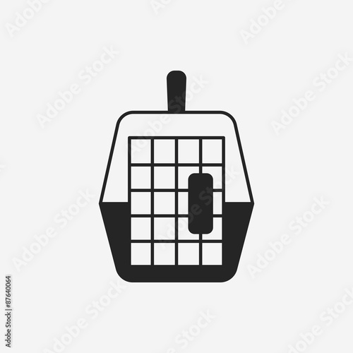 pet dog travel cage icon