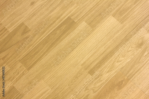 Maple hardwood floor basketball court oblique view from the top.