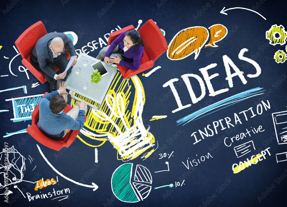 Naklejka premium Ideas Innovation Creativity Knowledge Inspiration Vision Concept