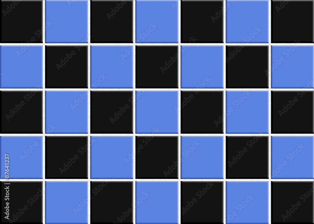 Blue and Black tile wall texture background
