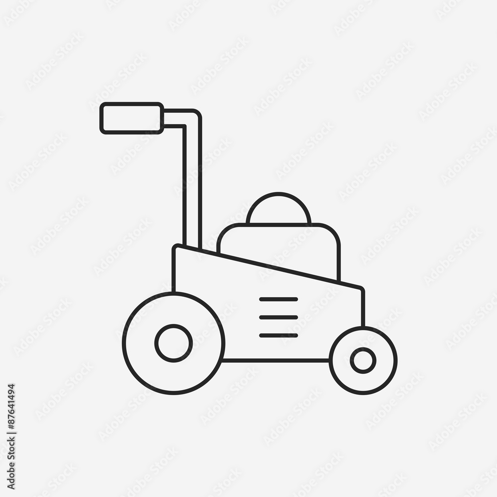 Lawn mower line icon