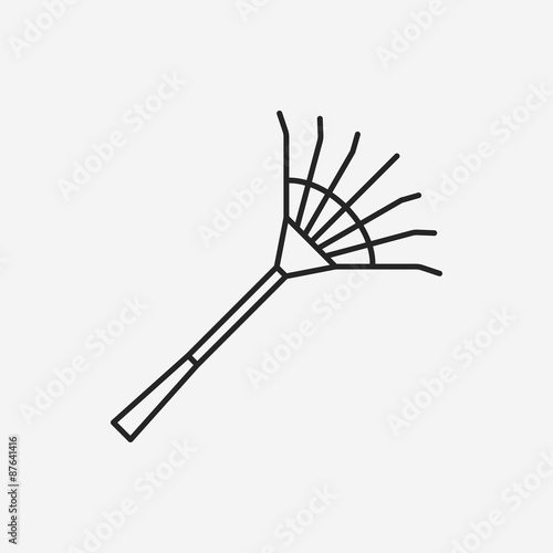Rake line icon