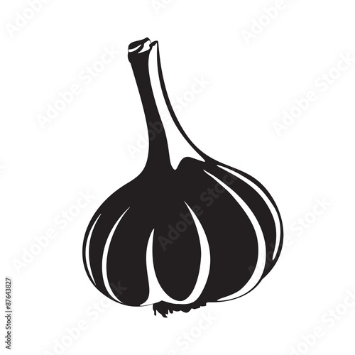 Graphic garlic silhouette