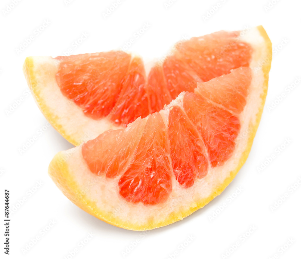 Sliced grapefruit