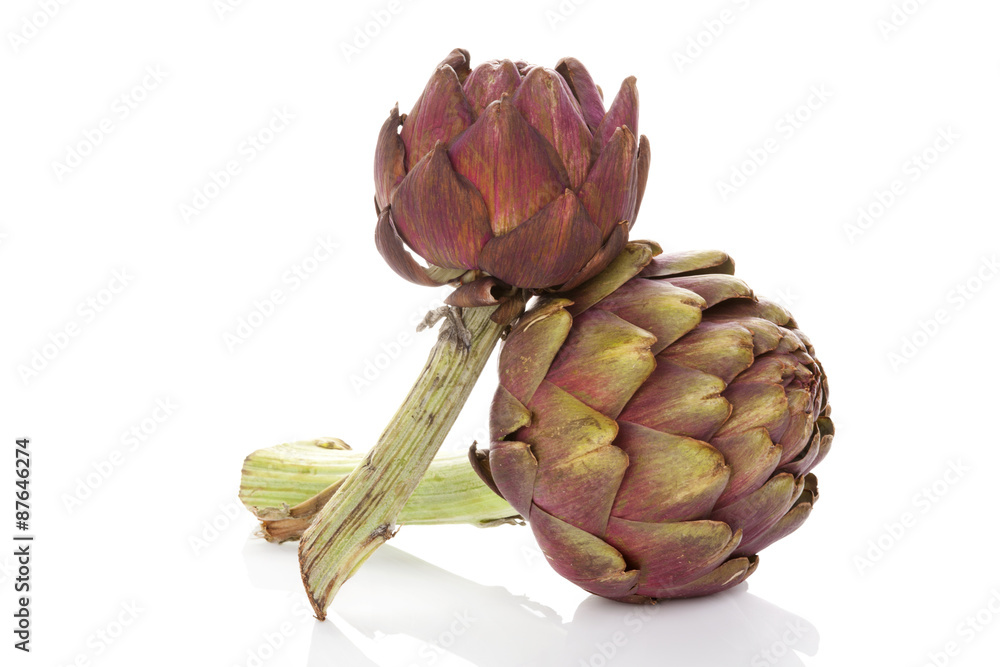 Obraz premium Fresh artichoke isolated.